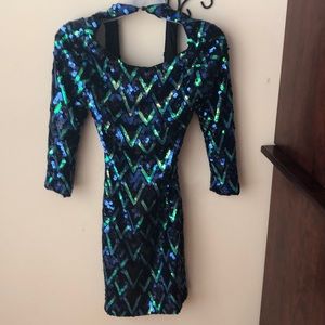 Sparkly long sleeved Charlotte Russe dress